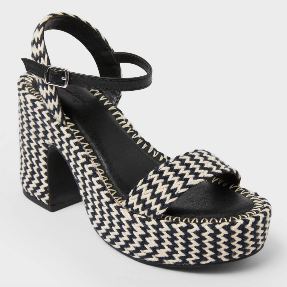 Women's Madeline Woven Platform Sandal Heels - Universal Thread Size 8.5